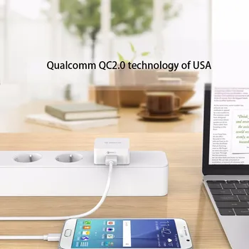 ORICO QC3.0 QC2.0 USB Quick Lādētājs, Sienas Lādētājs Smart Adapteris ar Micro USB Kabelis Samsung Xiaomi Huawei