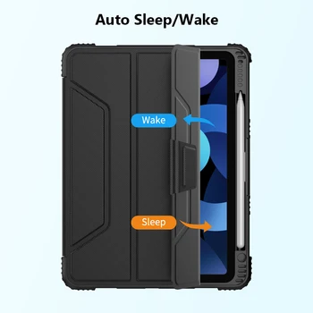 NILLKIN iPad Gaisa 4 Gadījumā Magnētisko Smart Case For ipad Gaisa 10.9 2020 Gadījumā Ar Zīmuļa Turētāju, Triecienizturīgs Auto Miega Mosties