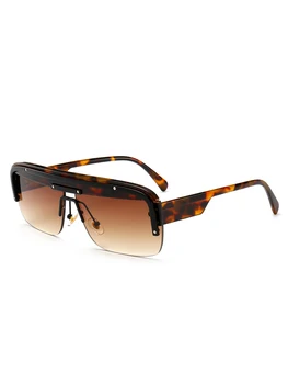 46068 Taisnstūra Ieplests Saulesbrilles, Vīriešu un Sieviešu Modes Dubultā Rāmja Krāsu Toņos UV400 Vintage Brilles