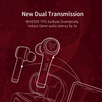WHIZZER TP1S TWS bezvadu Bluetooth austiņas 3D stereo fone de ouvido kulaklık наушники mikrofons 48hStandby Trokšņu Slāpēšana