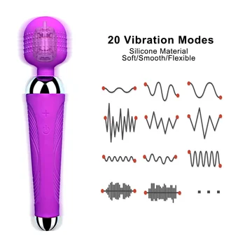 Spēcīgs Burvju Nūjiņu AV Vibrators Seksa Rotaļlietas Sievietei Klitora Stimulators Seksa Rotaļlietu Veikals pieaugušajiem G Spot Vibrējošo Dildo Sievieti