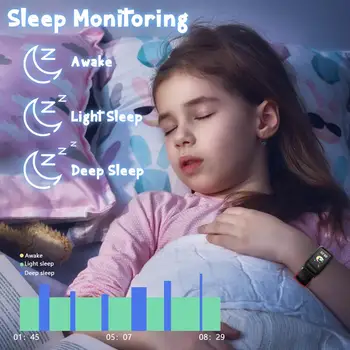 BingoFit Bērniem Dāvanu Smart Skatīties Fitnesa Tracker Pulksteņi asinsspiediens, Sirdsdarbības Wirstband IP68 Ūdensnecaurlaidīga Par Kazlēnu, Bransoletki
