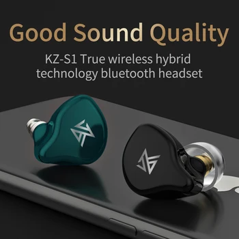 KZ S1 S1D TWS Taisnība Bezvadu Bluetooth 5.0 Austiņas Dynamic/Hibrīds Earbuds Touch Control Trokšņa Slāpēšanas Sporta Austiņas Z1 S2