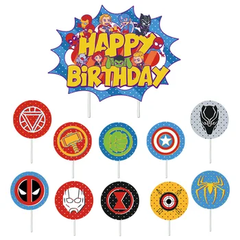 Super Varonis Balonu Banner Pull Karoga Kūka apdare Combo uzstādīt Varonis un Burvju Tēma Bērni Happy Birthday Puse Dekori