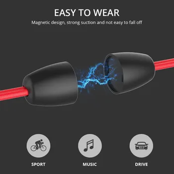 Ouwany Bluetooth Austiņas in-ear Bezvadu Austiņas ar mic Sporta Bass Magnētisko Kaklarota Auss Ausī Mobilo Telefonu Earbuds