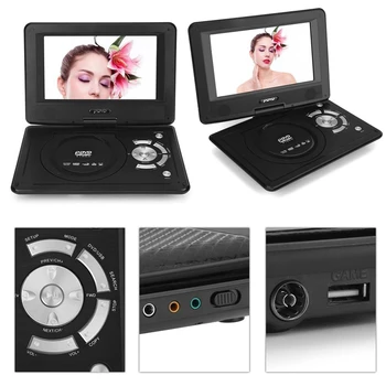 9.8 Collu Portable DVD Player USB FM Radio Uztvērējs AV CD, Skaļruņi Spēļu Spēlētājs Mini TV Atskaņotājs ar Spēles Džoistiki,-ES Plug