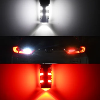IJDM Auto T15 LED White/Red Dual-Krāsu Canbus 921 912 W16W led Spuldzes auto Rezerves Atpakaļgaitas Gaismas un Aizmugurējais Miglas Lukturis & Bremzes/Atplūdes