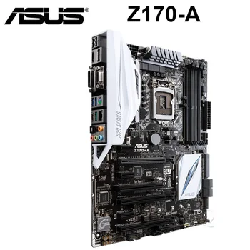 LGA 1151 DDR4 Asus Z170-A Motherbaord Intel Z170 Core i7/i5/i3 Darbvirsmas Asus Z170 Mainboard 64GB USB3.1 Tips-A 1150 DDR4 ATX