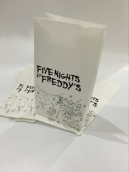 Jaunu Piecas Naktis Freddy ' s Papīra Maisiņā Popkorns Soma puse Pārtikas Rotaļlietu soma Kino Cepumu Trauka Pusei, Piegādes, Iepakojuma Soma