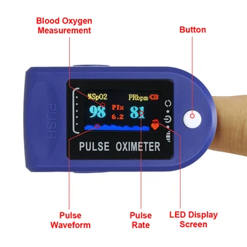Digitālā Pirksta Pulsa oksimetru LED Displejs Asins Skābekļa Līmeni SpO2 Pirkstu Oximeter Sensors Piesātinājumu Pirkstu Monitors Mērītājs