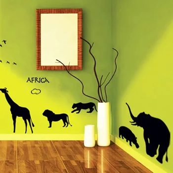 Šķirnes dzīvnieku zoo Sienas Uzlīmes Bērniem istabā dzīvo Fona apdares interjera Uzlīmes Tapetes Noņemamas uzlīmes