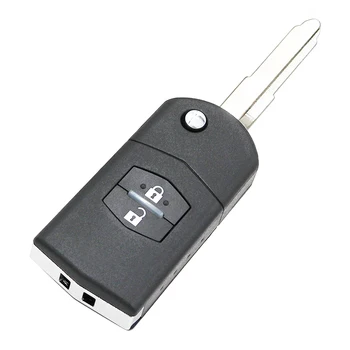 2 Pogas Locīšanas Flip Tālvadības Atslēgu 433MHZ ar 4D63 Čipu Keyless Ieceļošanas Priekš Mazda 5 M5