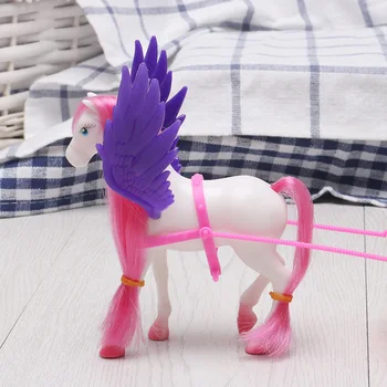 Lelle un Piederumi Pegasus carriage Modelis DIY Noņemams Bērniem, Rotaļlietas, Bērnu dzimšanas dienas dāvana Ziemassvētku Dāvanu