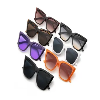 Jauno Modes Cat eye Saulesbrilles Sieviešu Vintage Slīpums Brilles Retro Kvadrātveida Saules Brilles Sieviešu Brilles UV400 Oculos 5493