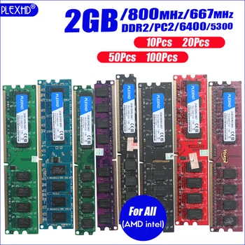 PLEXHD Desktop 10 Gabali GAB Atmiņa RAM DDR2 800 Memoria Modulis PC2 6400 1GB 2GB 4GB(2GAB*2GB) Saderīgu DDR2 800MHz / 667MHz