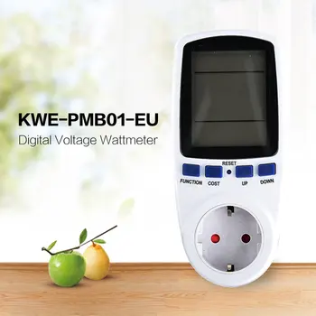 KWE-PMB01 Spraudnis-Ligzda Digitālo Sprieguma Wattmeter Enerģijas Patēriņu W Enerģijas Skaitītāju, MAIŅSTRĀVAS Elektroenerģijas Analyzer Monitors ONLENY --