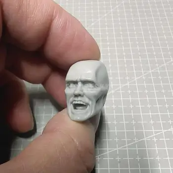 1/12 Mēroga Jim Carrey Maska Galvas Sculpt Unpainted fit 7