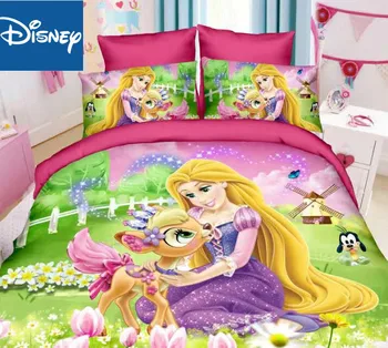 Viena izmēra sniegbaltīte gultas komplekts meitenēm gultas apdare dvīņu sega sedz dzīvoklis lapa 3/4gab bezmaksas piegāde princese Veicināšana