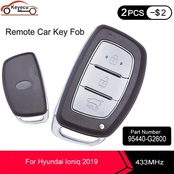 KEYECU Keyless-Go Smart Remote Auto Atslēgu Fob 3 Pogu FSK 433.92 MHz ID47 Čipu par Hyundai Ioniq 2019 P/N: 95440-G2600