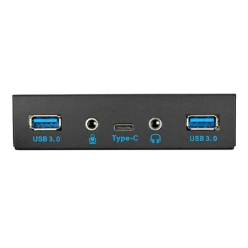 5 Porti, USB 3.1 TIPA C Hub Spilitter USB3.0 USB-C Priekšējā Paneļa, HD Audio ar Barošanas Kabeli PC Desktop 3.5 collu Floppy