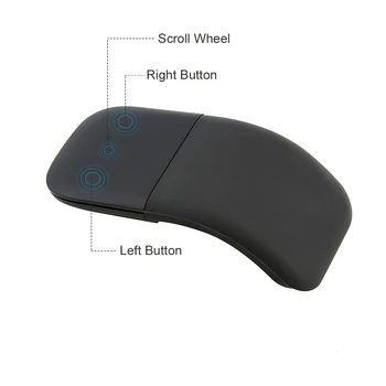 CHUYI Bezvadu Bluetooth Kluso Peli Arc Touch Rullīšu Locīšanas Lāzera Sem Fio Ultra Plānas Optisko Microsoft Klēpjdators