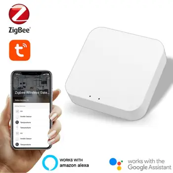 Tuya Zigbee Tilta Smart Home Zigbee Vārti Hub Tālvadības Zigbee Ierīcēm, Izmantojot Smart Dzīves APP Darbi Ar Alexa