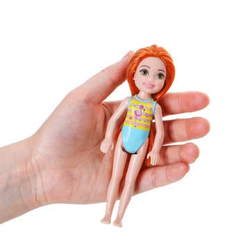 Sākotnējā Barbie Lelles Kluba Chelsea Mini Kabatas Barbie Baby Rotaļlietas Meitenēm Vasarā Spēlēt Pludmalē Juguetes Lelles Meitene Peldkostīms Komplekts
