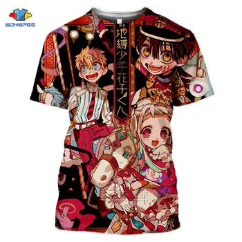 SONSPEE Gudrs Hanako-kun Vīriešu T Krekls Gadījuma Streetwear Sieviešu Harajuku 3D Anime Tualetes Pienākums T-krekls Vasaras Gadījuma Top Tshirt