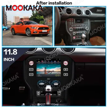 Tesla Ekrāna Android PX6 Ford Mustang. Gadam - 2019 Auto Multimediju Atskaņotājs, Stereo Radio DSP CARPLAY GPS Navigācijas Vienības Vadītājs