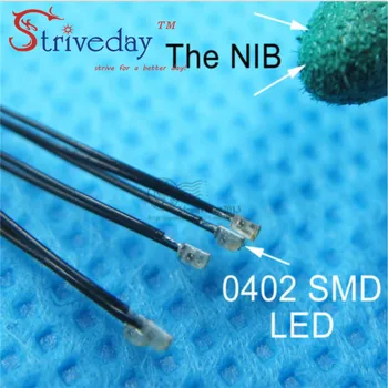 10pcs/maiss 0402 SMD Pre-pielodēti mikro litz vadu LED vada pretestība 20cm 8-15V Modelis DIY 8 Krāsas var izvēlēties
