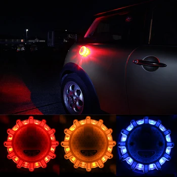 Geoeon LED Avārijas auto Gaismas Ceļu Signālraķetes Brīdinājuma Nakts Gaismas Ceļa Disks, Bāka, Sarkanā, Zilā Led ceļu Policijas Led Gaismas