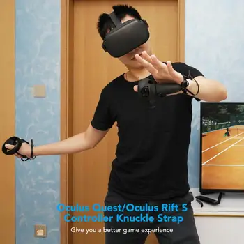 KIVI dizaina 1kit PU Šarnīrs Siksniņu Ar Siksniņu, Lai Oculus Quest / Oculus Rift S Kontrolieris Touch Rokturis Piederumi