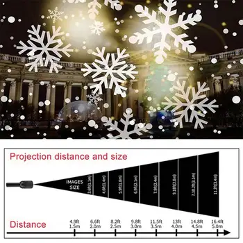 Ziemassvētku Sniega Gaismas Projektoru LED Āra Iekštelpu Dārzs Lāzera Projektoru Gaismas Jaunajā Gadā Grupa