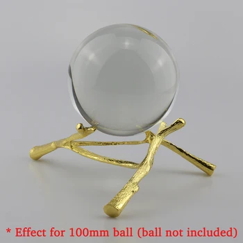 Metāla Displejs Stāvēt, lai 100mm Kristāla Stikla Lēcu Bumbu 10cm Zīlēšana Fotogrāfija Lensball Bāzes Lielas Burvju Sfēras Pasaulē Turētājs