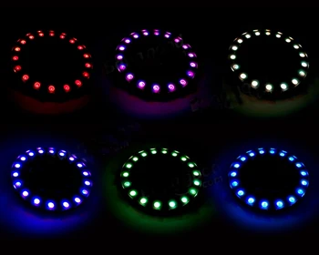 DIY WS2812 Valkājamas RGB LED Kristālu Enerģiju Gredzenu Komplekta daļas komplekts Bezmaksas Piegāde