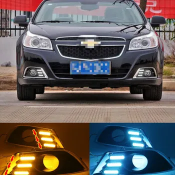 2GAB LED Miglas Lukturi Dienas Gaismas lukturi dienas gaitas lukturi par Chevrolet Epica 2013White dzeltena zila