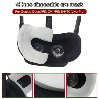 Vienreizējās lietošanas VR Acu Maska Elpojošs Tīras Kokvilnas Sviedru Absorbējošu VR Sejas Maska Oculus Quest/Rifta CV1/Rifta S/HTC Vive Pro 100gab