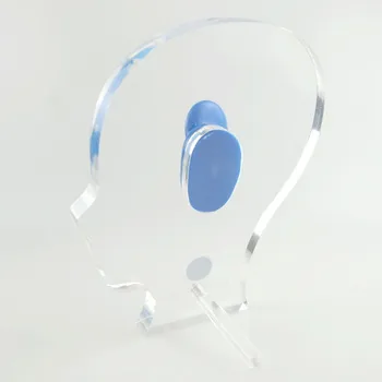 Galvas Formas Akrila Displejs ar Silikona Ausu Modeli, Parādot Dzirdes aparāti Stāvēt Aksesuārus, Rotaslietas displejs