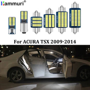 KAMMURI 14X Nav Kļūda Canbus Balts LED Auto Spuldzes Interjera Pakete Komplekts 2009 2010 2011 2012 2013 Acura TSX Interjera Apgaismojums