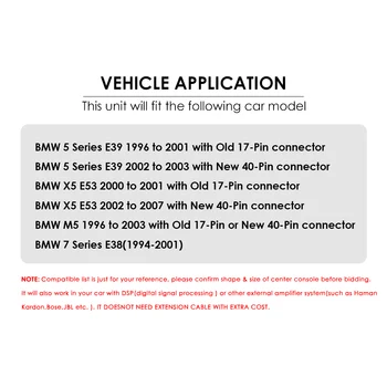 Android 10 Automašīnas Radio Atskaņotājs BMW 5 E39 E53 E38 X5 1995-2001 2002 2003 2004 2005 2006 Navigācija GPS 2 Din Multivides Video