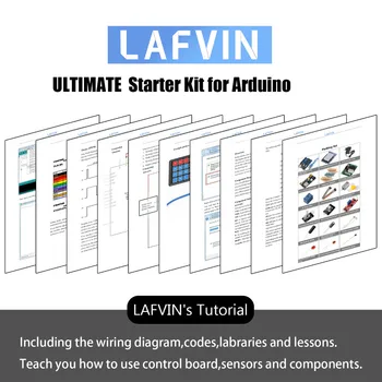 LAFVIN par UNO R3 Projekta Pilnīga Iesācēja Komplekts par Arduino ar Tutorial / Stepper Motor / Ultraskaņas Sensors / Jumper Wire