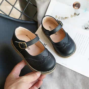 2021new zēnu ādas kurpes gadījuma meitenēm vienas kurpes, pavasarī un rudenī veiktspēju, apavi bērniem, ādas apavi