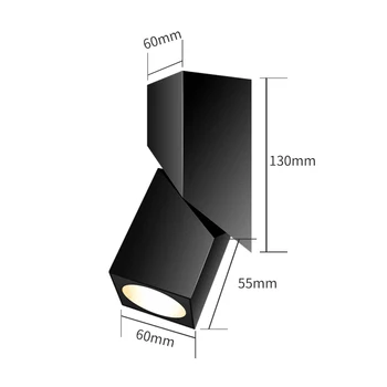 Cilindrs/Square LED Griestu gaismas Regulēšana Punktveida gaismas Intensitāti 10W Fona Sienas apgaismojuma gleznotājs izmanto veranda, Koridors