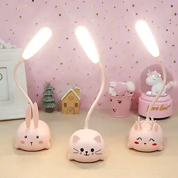 Karikatūra Kaķis, cūka, trusis elk Lampas Uzlādējams LED Galda Lampa USB Nakts Gaisma Bērniem, Dāvanu, Mājas Dekoru Bērniem Mācīties, galda Lampas