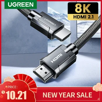 Ugreen 8K HDMI-saderīgam Kabelis Xiaomi Mi Kastē 8K/60Hz 4K/120Hz 48Gbps Ciparu Kabeļi PS4 PS5 8K HDMI-saderīgam 2.1 Cabo