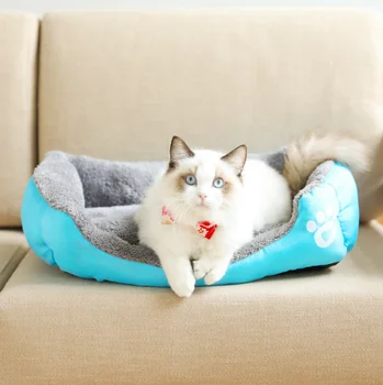 9 Krāsas Ķepu Pet Dīvāns Suņu Gultas Ūdensnecaurlaidīga Apakša Mīksta Vilnas Siltu Kaķu Gultas Māja Petshop cama perro