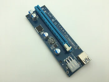 JAUNU Stāvvadu Karte PCI-E 1x, lai 16x Paplašinātāju ar LED Gaismas 60cm USB 3.0 PCI-E Stāvvadu 6Pin Barošanas BTC Bitcoin Mining Antminer Miner