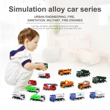 1 Gab Sakausējuma Metāla Auto Modelis 5 Krāsu Konteineru Kravas Automašīnu Lējumiem Modelis Kid Bērnu Izglītības Rotaļlietas, Ziemassvētku Un Dzimšanas Dienas Dāvana Zēniem