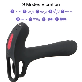Pāris G-Spot Vibrators Ar Cockring Dzimumlocekļa Erekcijas Ilgstošu Maksts Klitoru Stimulēt Sprauslas Massager Orgasmu Seksa Rotaļlietas
