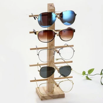 Karstā Vairāku Slāņu Koksnes Sunglass Griežami Plaukta Brilles Parādīt Stāvēt Rotaslietas Turētājs Multi Pāriem Brilles Vitrīna Sievietēm